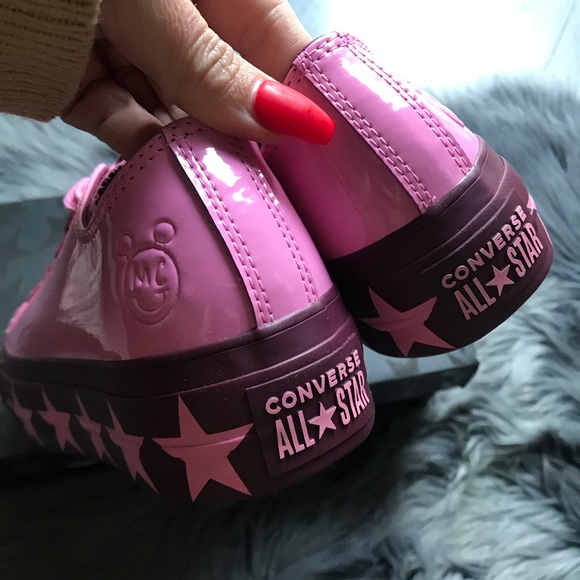 NEW 🤩 MILEY X CONVERSE LIFT PATENT ALLSTAR - Picture 6 of 8